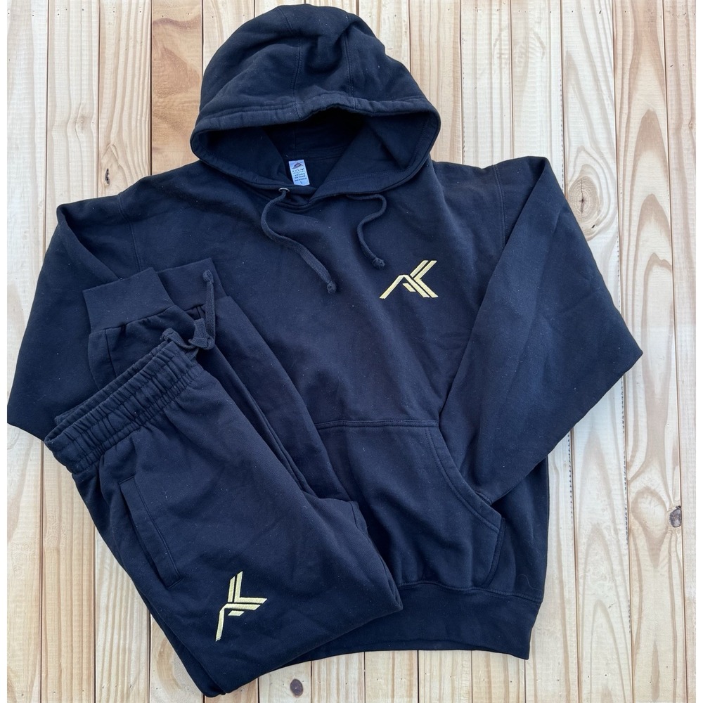 Alvin Kamara Merch‎ AK-41 Hoodie Jogger Set Size Large Black And Gold Saints